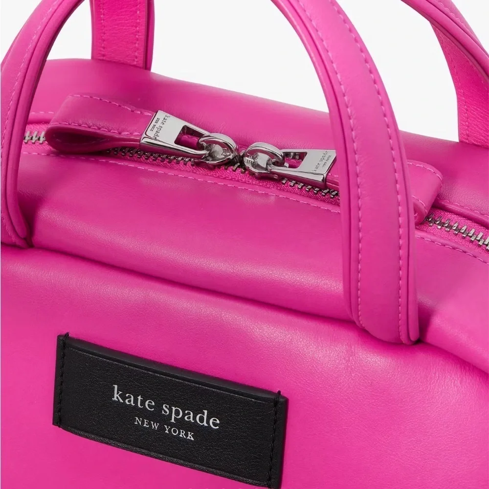Kate Spade Puffed Satchel Crossbody Vivid Snapdragon